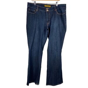 Seven7 Bootcut Double Button Blue Denim Jeans Womens Plus Size 16